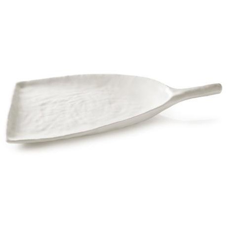 Yli talíř ve tvaru lopatky bílý, 18 cm