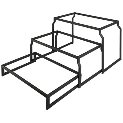 Stojan ocelový černý – set, 3 úrovně, GN 1/1 v: 403 mm
