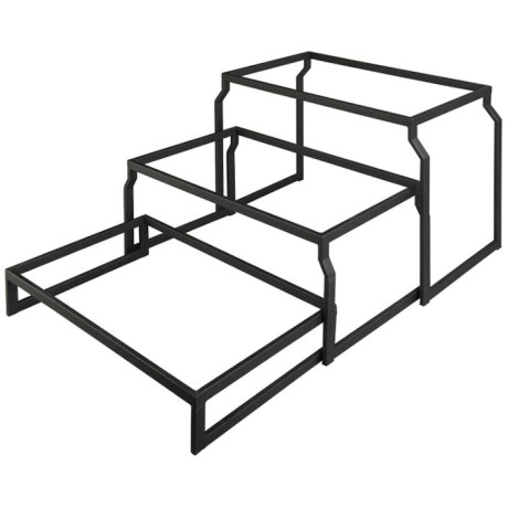 Stojan ocelový černý – set, 3 úrovně, GN 1/1 v: 403 mm