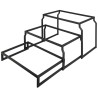 Stojan ocelový černý – set, 3 úrovně, GN 1/1 v: 403 mm