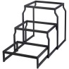 Stojan ocelový černý – set, 3 úrovně, GN 1/2 v: 403 mm