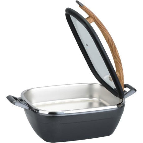 Chafing Artisan s dřevěnou rukojeti, 460x280x206 mm, 4,5 l