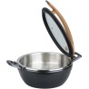 Chafing Artisan kulatý s dřevěnou rukojeti, 449x330x209 mm, 4,5 l