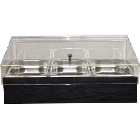 Chladicí box pro gastronádoby s krytem GN 1/1, černý