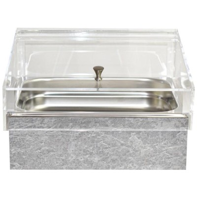 Chladicí box pro gastronádoby s krytem GN 1/2, dekor beton