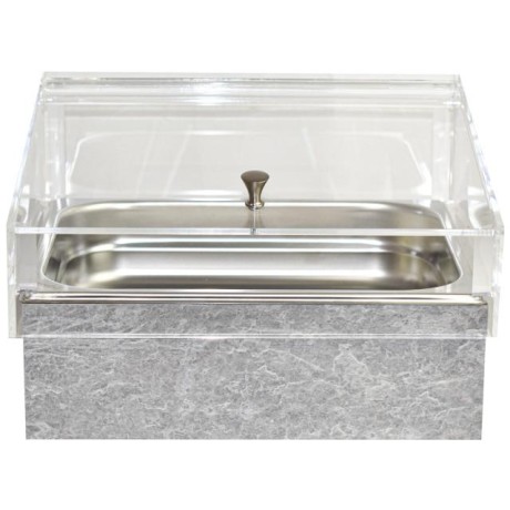 Chladicí box pro gastronádoby s krytem GN 1/2, dekor beton