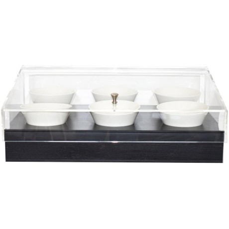 Box s nástavcem pro 6 misek GN 1/1, černý