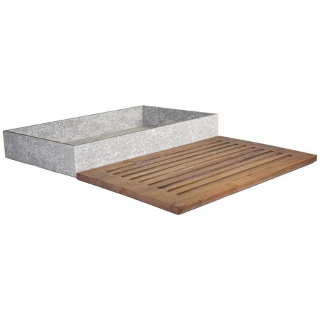 Box na pečivo s deskou na krájení GN 1/1, dekor beton