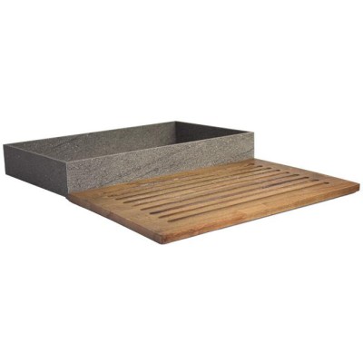 Box na pečivo s deskou na krájení GN 1/1, dekor kámen