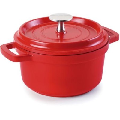 Hrnec Mini kulatý, pr. 14 cm, červaný