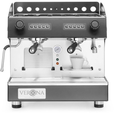 Kompaktní automatický kávovar Julia, 2-skupinový, HENDI, Černá, 230V/2700W, 475x563x(H)530mm