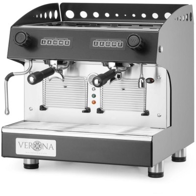 Kompaktní automatický kávovar Julia, 2-skupinový, HENDI, Černá, 230V/2700W, 475x563x(H)530mm