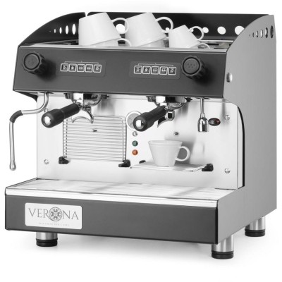 Kompaktní automatický kávovar Julia, 2-skupinový, HENDI, Černá, 230V/2700W, 475x563x(H)530mm