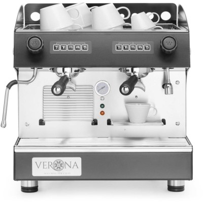 Kompaktní automatický kávovar Julia, 2-skupinový, HENDI, Černá, 230V/2700W, 475x563x(H)530mm