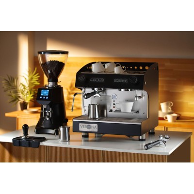 Kompaktní automatický kávovar Julia, 2-skupinový, HENDI, Černá, 230V/2700W, 475x563x(H)530mm
