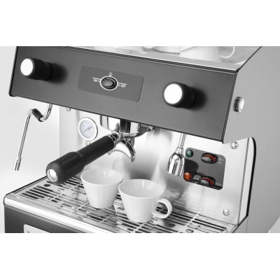 Kávovar Romeo Easy 1 pákový, poloautomatický, černý, HENDI, 230V/1800W, 375x530x(H)485mm