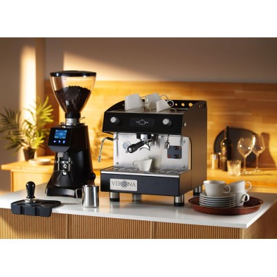 Kávovar Romeo Easy 1 pákový, poloautomatický, černý, HENDI, 230V/1800W, 375x530x(H)485mm