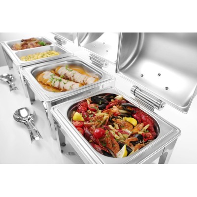 Chafing GN 1/1 vysoký lesk, HENDI, Profi Line, 9L, 570x405x(H)320mm