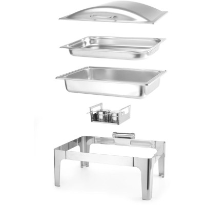 Chafing GN 1/1 saténový vzhled, HENDI, Profi Line, 9L, 570x430x(H)290mm