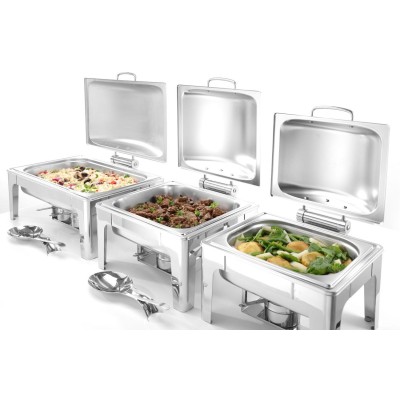 Chafing GN 1/1 saténový vzhled, HENDI, Profi Line, 9L, 570x430x(H)290mm