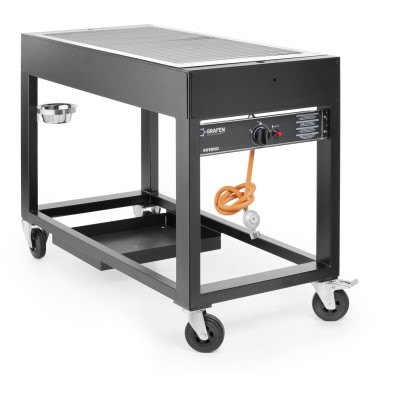 Plynový gril Tampa, HENDI, Černá, 10kW, 1260x580x(H)900mm