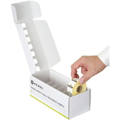 Sada opakovaně použitelných štítků pro bezpečnost potravin pro každý den v týdnu s dávkovačem , HENDI, 240x80x(H)100mm
