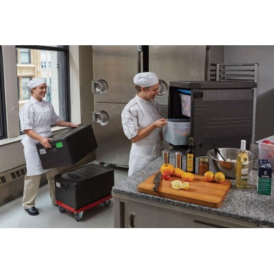 Vozík Camdolly pro termoizolační boxy Cam GoBox, GN 1/1, Cambro, červený, Červená, 692x426x(H)167mm