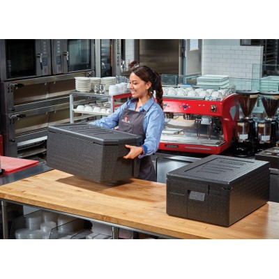 Termoizolační box Cam GoBox, horní plnění, GN 1/1, 46 l, Cambro, Černá, 680x400x(H)321mm