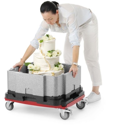 Multifunkční izolovaná nádoba Cam GoBox, Cambro, Světle šedá, 641x641x(H)754mm