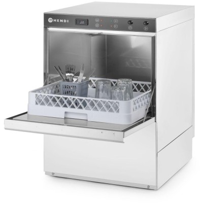 Myčka nádobí K50, HENDI, s dávkovačem mycího prostředku i vypouštěcím čerpadlem, 230V/3600W, 600x570x(H)830mm
