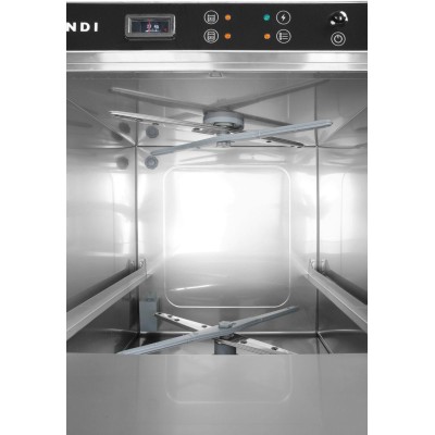 Myčka nádobí K50, HENDI, s dávkovačem mycího prostředku i vypouštěcím čerpadlem, 230V/3600W, 600x570x(H)830mm
