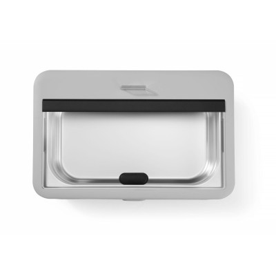 Chafing dish UNIQ, HENDI, designed by Robert Bronwasser, Bílá, 220-240V/700W, 607x402x(H)245mm