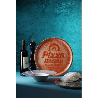 Pizza talíř Kolekce receptů Brick Red, HENDI, Červená, ⌀310mm