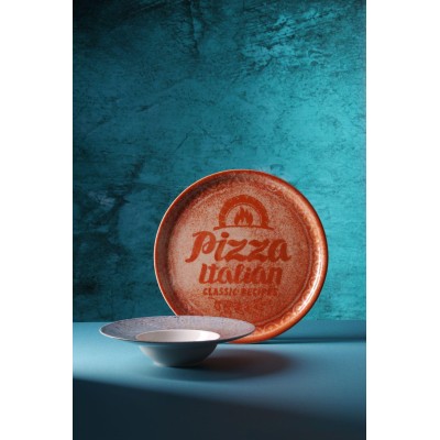 Pizza talíř Kolekce receptů Brick Red, HENDI, Červená, ⌀310mm