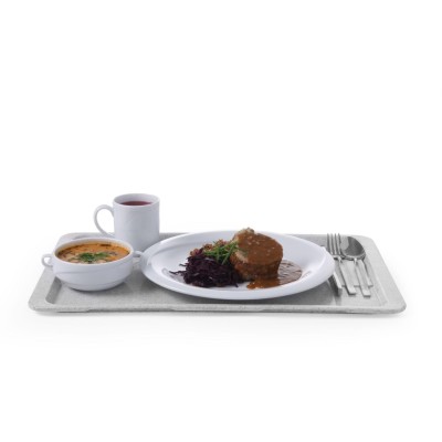 Polyesterový zásobník pro samoobslužné restaurace, AmerBox, GN 1/1, žula, 530x325mm
