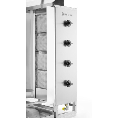 Plynový kebab gril, HENDI, Profi Line, 230V/16W, 13kW, 735x745x(H)1110mm