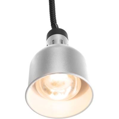 Výškově nastavitelná ohřívací lampa válcová, HENDI, Stříbrná, 230V/250W, ⌀175x(H)250mm
