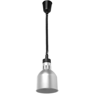 Výškově nastavitelná ohřívací lampa válcová, HENDI, Stříbrná, 230V/250W, ⌀175x(H)250mm