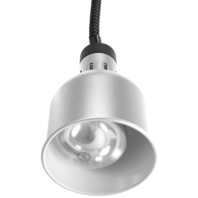 Výškově nastavitelná ohřívací lampa válcová, HENDI, Stříbrná, 230V/250W, ⌀175x(H)250mm