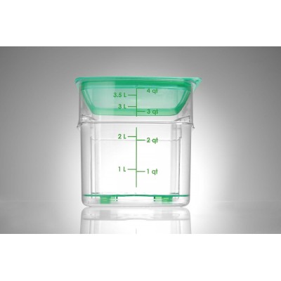 Nádoba na potraviny CamSquares Fresh Pro , Cambro, 3,8L, Průhledná, 191x191x(H)183mm
