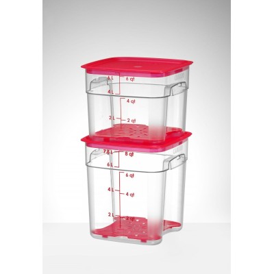 Nádoba na potraviny CamSquares Fresh Pro , Cambro, 7,6L, Průhledná, 229x229x(H)243mm