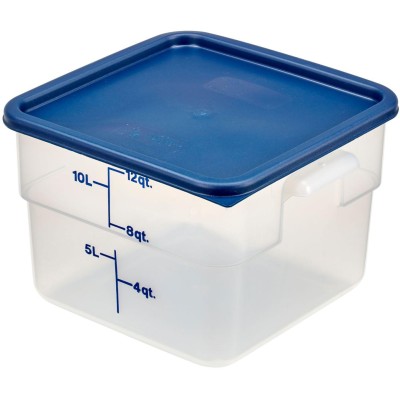 Transparentní polypropylenová nádoba na potraviny CamSquare, Cambro, 11,4 l, 11,4L, Průhledná, 256x310x(H)210mm