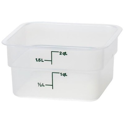 Transparentní polypropylenová nádoba na potraviny CamSquare, Cambro, 7,6 l, 7,6L, Průhledná, 215x215x(H)230mm
