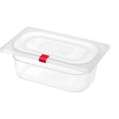 Polypropylenové klipy HACCP pro kontejnery GN, HENDI, Červená, 12 ks