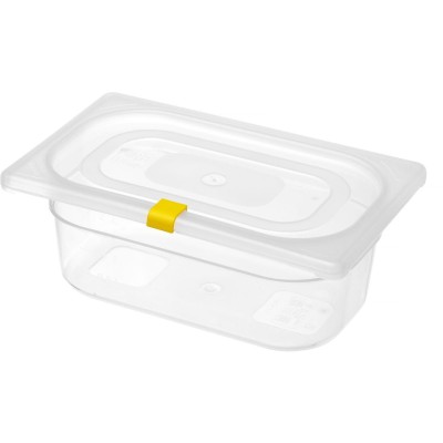 Polypropylenové klipy HACCP pro kontejnery GN, HENDI, Žlutá, 12 ks