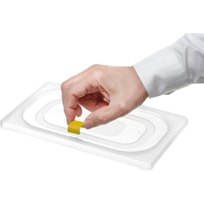 Polypropylenové klipy HACCP pro kontejnery GN, HENDI, Žlutá, 12 ks