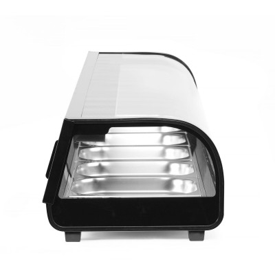 Stojan na Sushi, Arktic, Kapacita: 5x GN 1/2 (V)40 mm (včetně nádob)., Černá, 220-240V/190W, 1800x420x(H)265mm