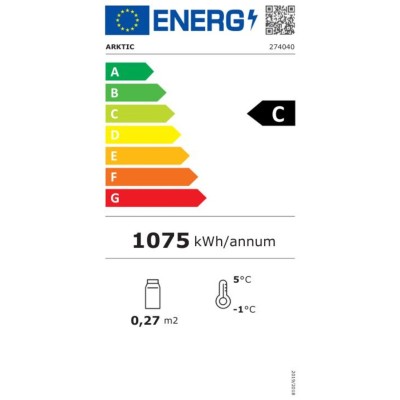 Stojan na Sushi, Arktic, Kapacita: 5x GN 1/2 (V)40 mm (včetně nádob)., Černá, 220-240V/190W, 1800x420x(H)265mm