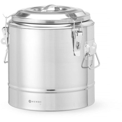 Termoska na přepravu potravin, HENDI, Kitchen Line, 11L, Stříbrná, ⌀300x(H)345mm