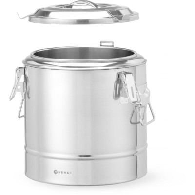 Termoska na přepravu potravin, HENDI, Kitchen Line, 11L, Stříbrná, ⌀300x(H)345mm